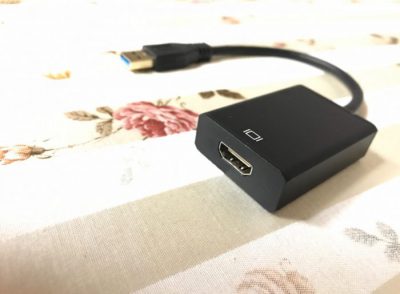 USB3.0端子をHDMI端子に変換してくれるアダプター